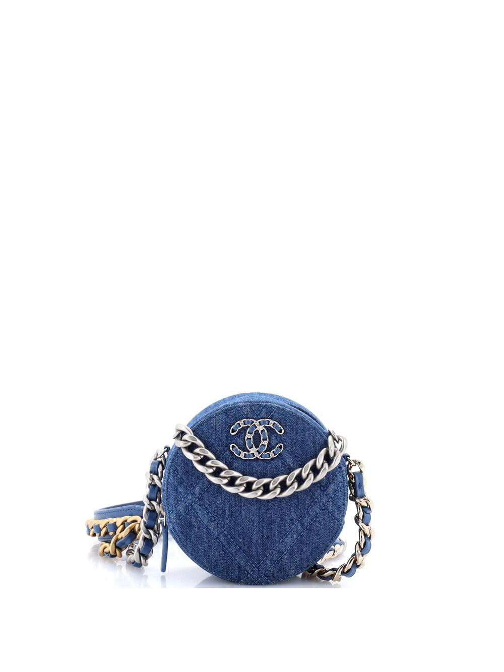 Chanel 19 Round Clutch With Chain #343096C26B
